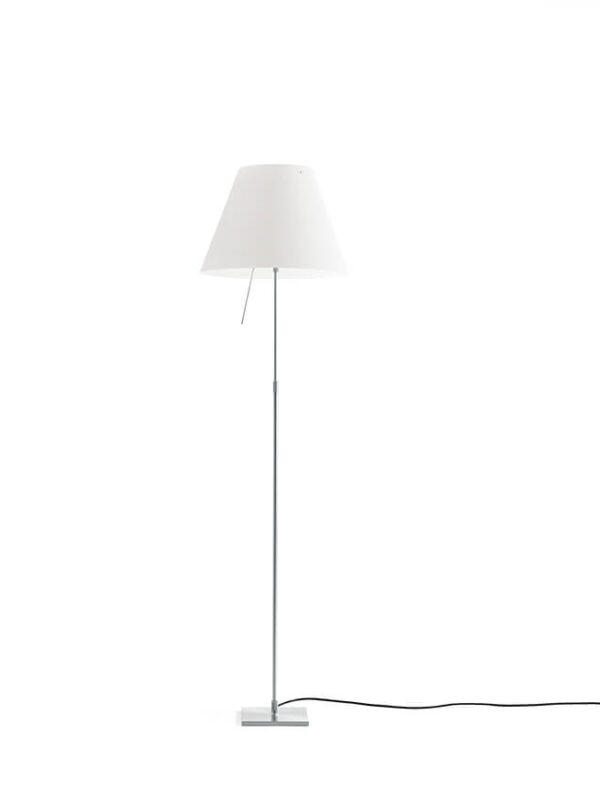 Costanza gulvlampe D13/D13tc, alu/ hvid