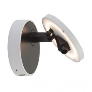 DOT W120 væglampe med lysdæmper, hvid/sort