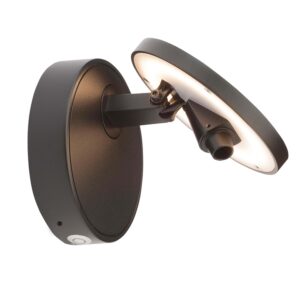 DOT W120 væglampe med lysdæmper, sort/sort