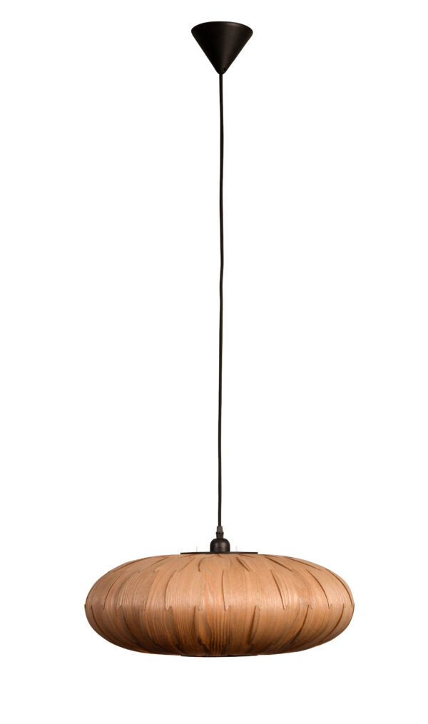 DUTCHBONE Bond loftlampe, oval - natur asketræfinér (Ø50)