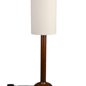 DUTCHBONE Jones gulvlampe - creme skærm og valnøddefarvet træ