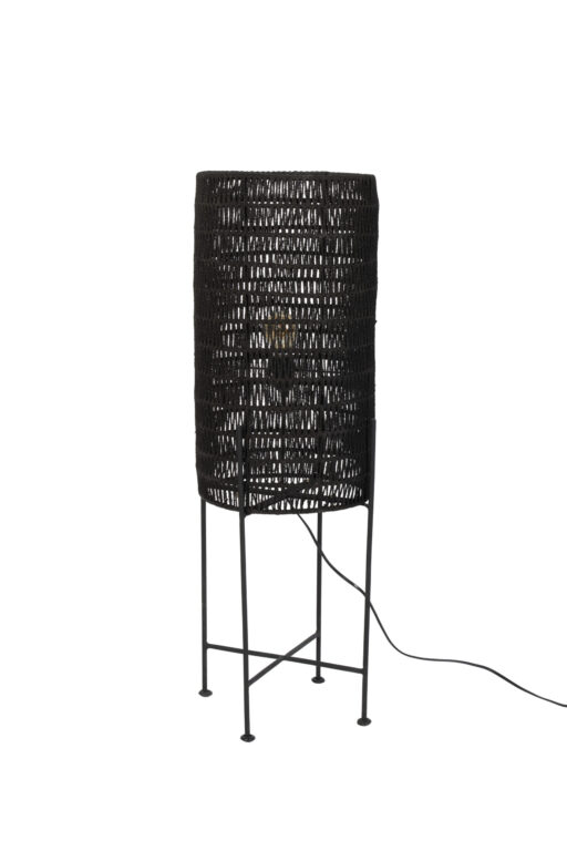 DUTCHBONE Kari gulvlampe - sort jute og jern