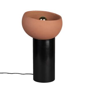 DUTCHBONE Zahra bordlampe M - terra terracotta og sort metal