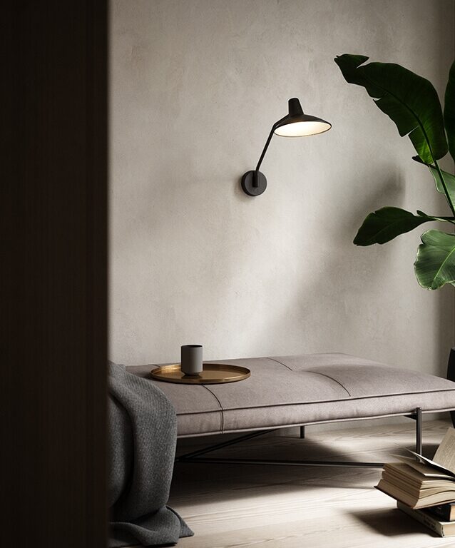 Darci væglampe, sort