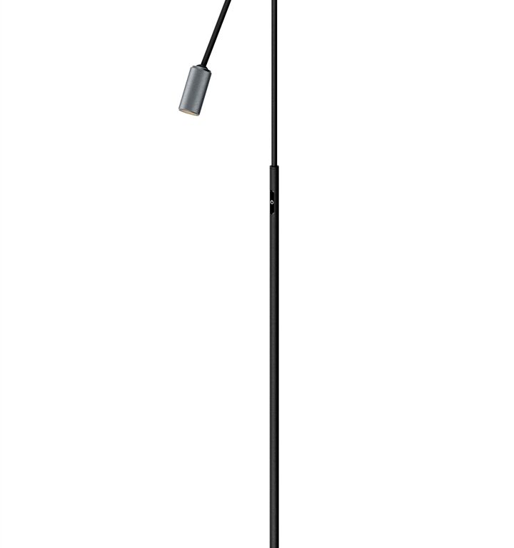 Decor F1 gulvlampe, sort/alu