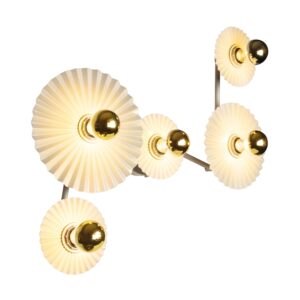 Decor Plisse væglampe / loftlampe (5 skærme), beige