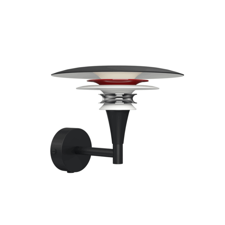 Diablo Væglampe - Mat sort/ Blank Rød - Belid