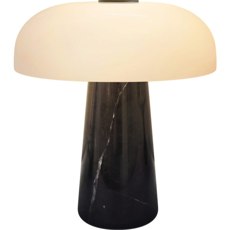 Dtfp Glossy genopladelig bordlampe, sort marmor