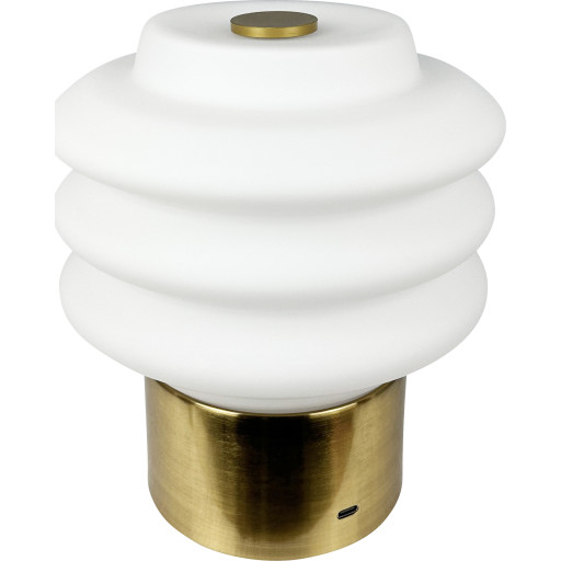 Dyberg Larsen Diva genopladelig bordlampe, messing