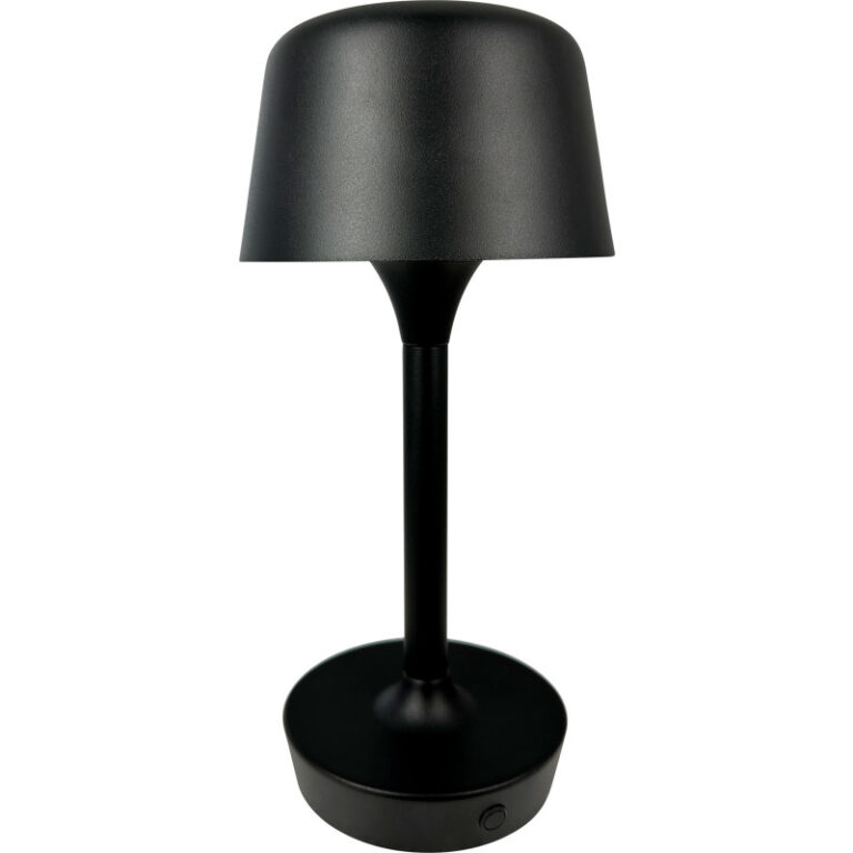 Dyberg Larsen Flow genopladelig bordlampe, sort