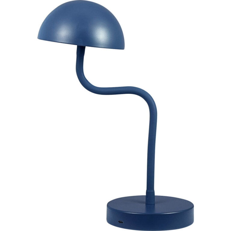 Dyberg Larsen Fonzy genopladelig bordlampe, blå