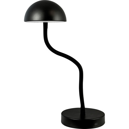 Dyberg Larsen Fonzy genopladelig bordlampe, sort