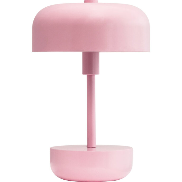 Dyberg Larsen Haipot genopladelig bordlampe, lyserød