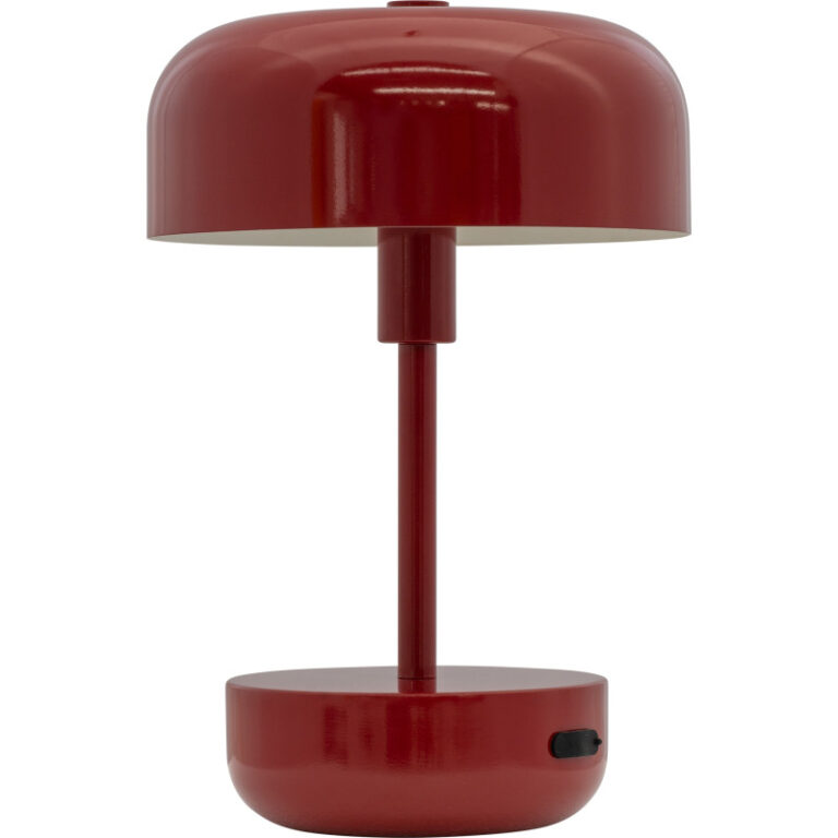 Dyberg Larsen Haipot genopladelig bordlampe, rød