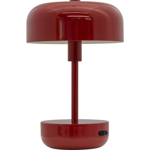 Dyberg Larsen Haipot genopladelig bordlampe, rød