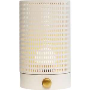 Dyberg Larsen Mesh genopladelig bordlampe, hvid