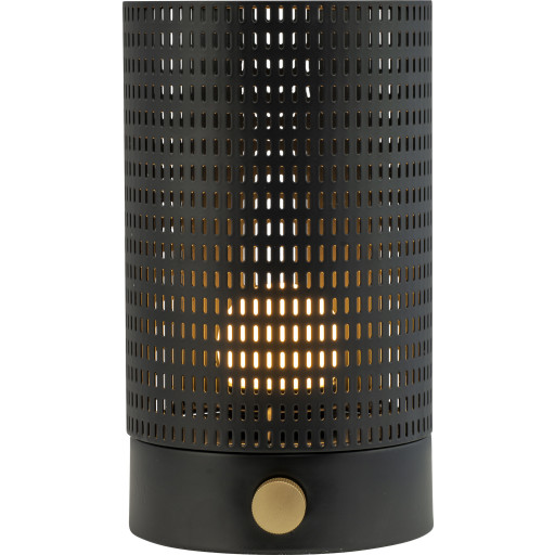 Dyberg Larsen Mesh genopladelig bordlampe, sort