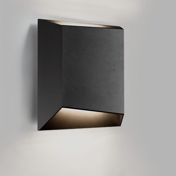 Facet Up-Down Sort Væglampe W2 - Udstillingsmodel LIGHT-POINT