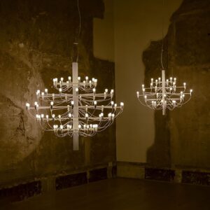 Flos 2097/75 (LED, 75 arme, klare pærer, Mat Hvid, B&M Exclusive) Lysekrone