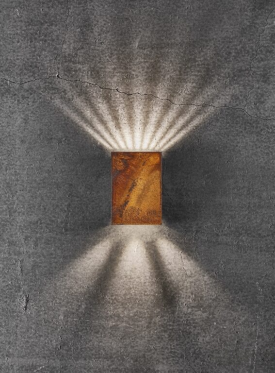 Fold 10 udendørs væglampe LED, corten