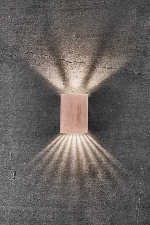 Fold 10 udendørs væglampe LED, kobber