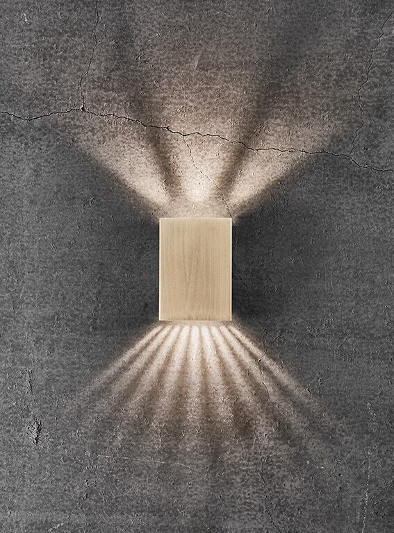 Fold 10 udendørs væglampe LED, messing