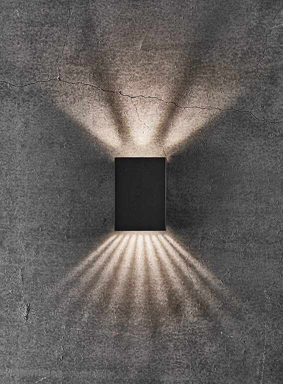 Fold 10 udendørs væglampe LED, sort