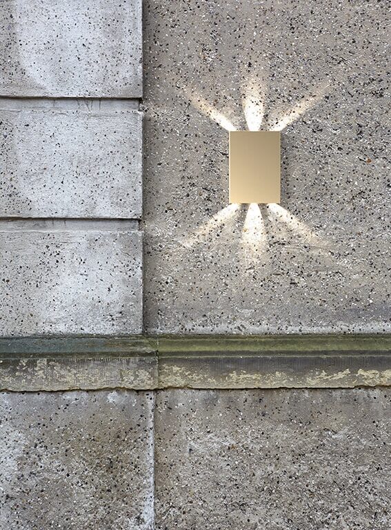 Fold 15 udendørs væglampe LED, messing