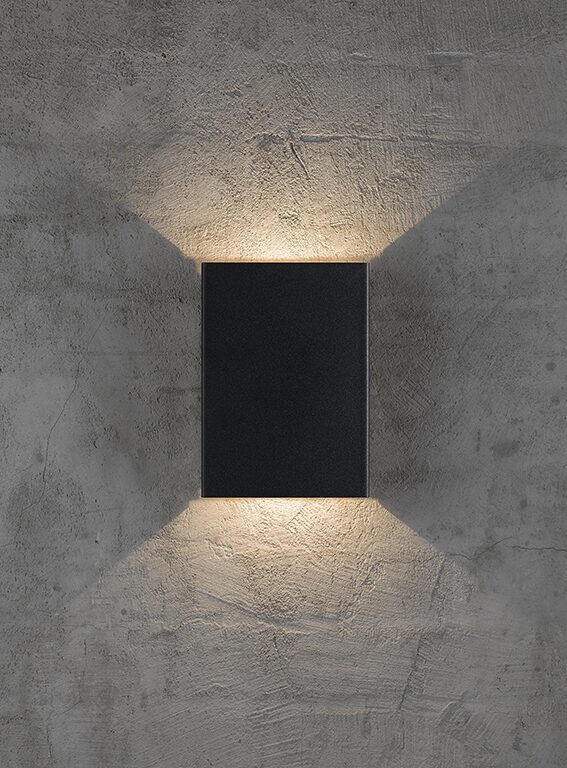 Fold 15 udendørs væglampe LED, sort