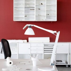 Fortebraccio bordlampe / væglampe arm og skærm, hvid