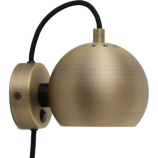 Frandsen Ball Antik Messing Væglampe