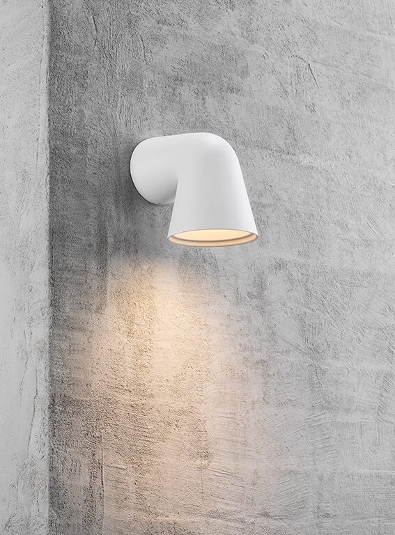 Front Single udendørs væglampe, hvid