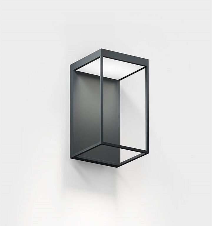 Gic base udendørs væglampe, antrasit