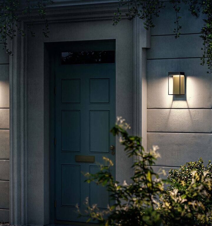 Gic base udendørs væglampe, deep black