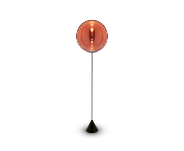 Globe Cone Slim gulvlampe, kobber