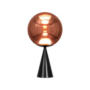 Globe Fat bordlampe, kobber/sort