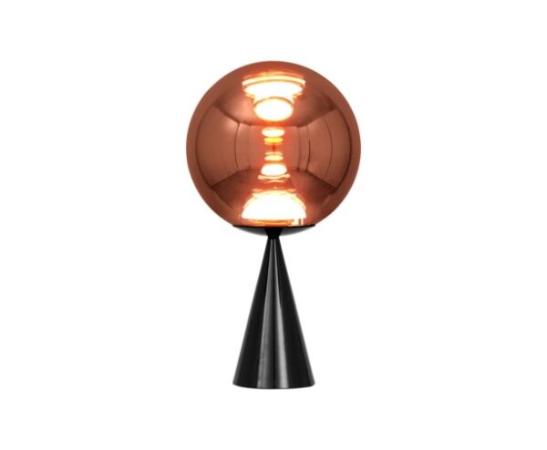 Globe Fat bordlampe, kobber/sort