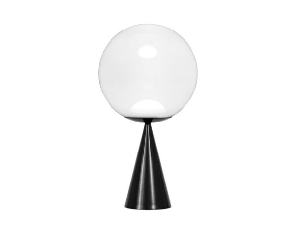 Globe Fat bordlampe, opal/sort