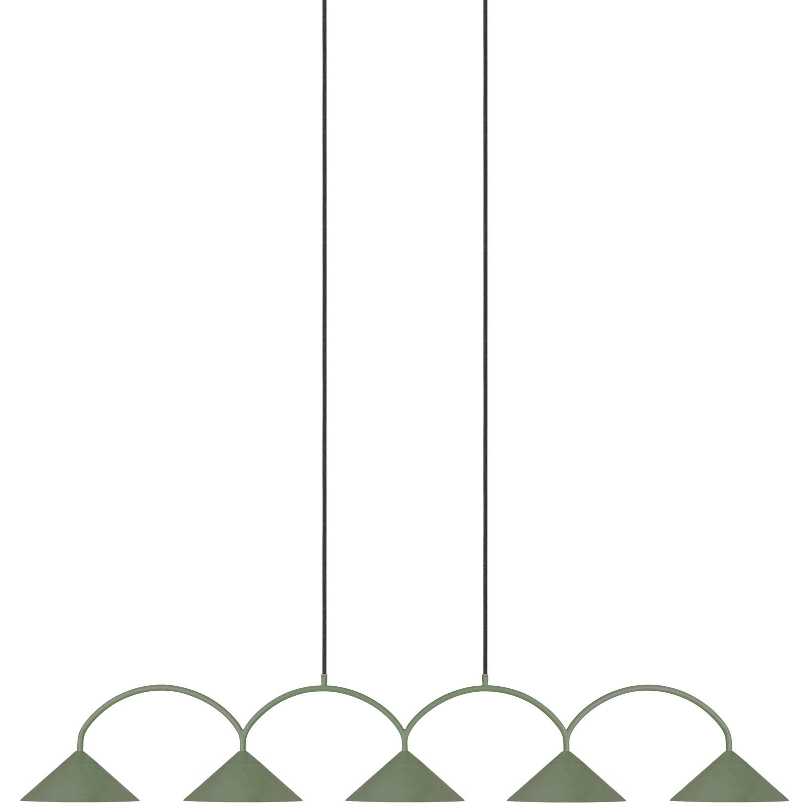 Globen Lighting Curve 5 Pendel - Pendler Metal Grøn - 472003