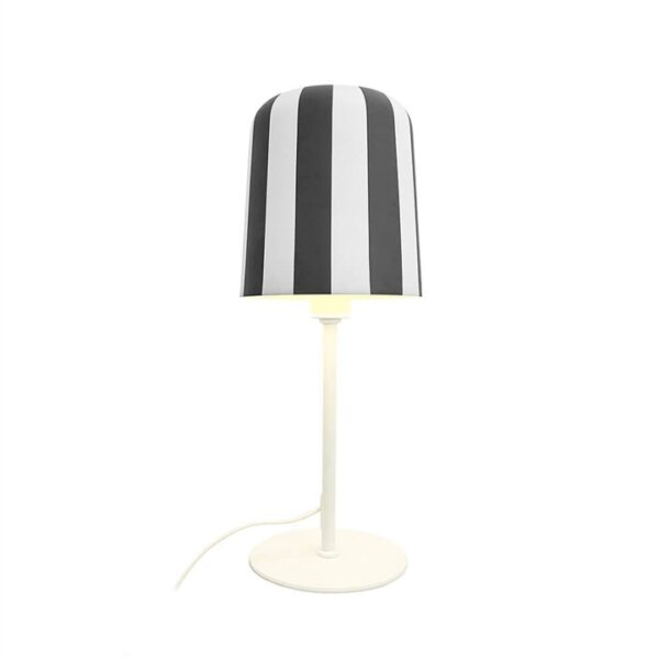 Gry bordlampe, grå/hvid