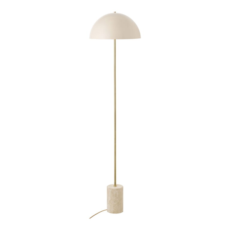 HOUSE NORDICÂ Sheffield gulvlampe - beige stål og beige marmor