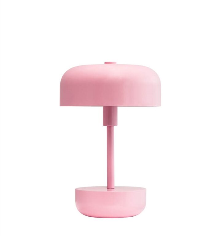 Haipot portable bordlampe/batterilampe, lyserød