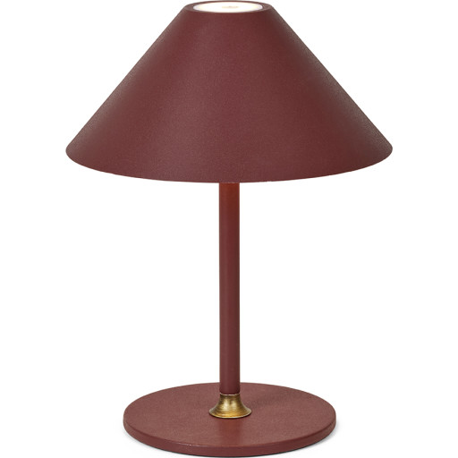 Halo Design Hygge genopladelig bordlampe, H20 cm, mørkerød