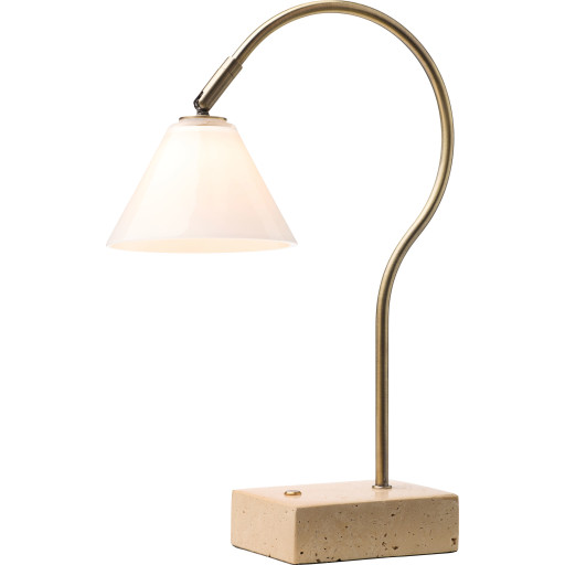 Halo Design Question genopladelig bordlampe, messing