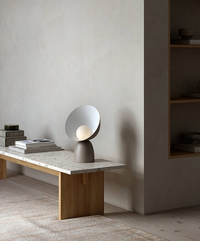 Hello bordlampe, brun