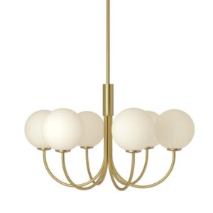 Herstal Ballon Lysekrone 6 Messing Lysekrone