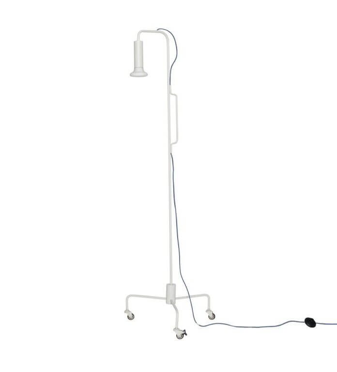 Hübsch Ido Lysegrå (m. hjul) Gulvlampe