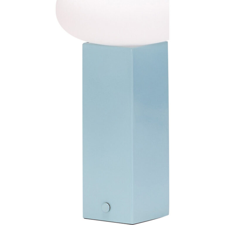 Hübsch Low genopladelig bordlampe, blå