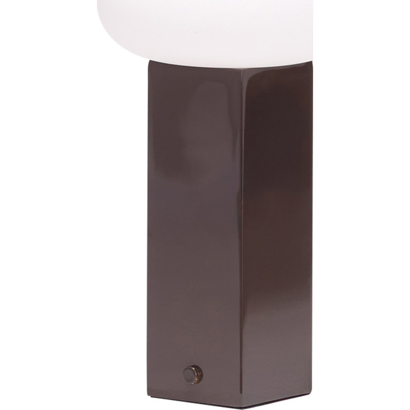 Hübsch Low genopladelig bordlampe, brun