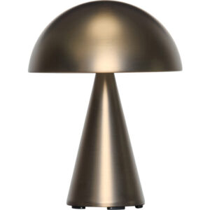 Hübsch Mush genopladelig bordlampe, bruneret messing